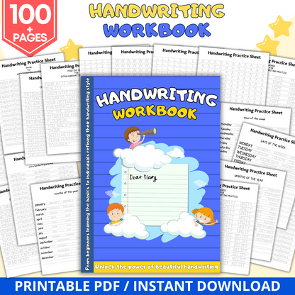 Hand Writing Workbook | Practice Worksheets Guide