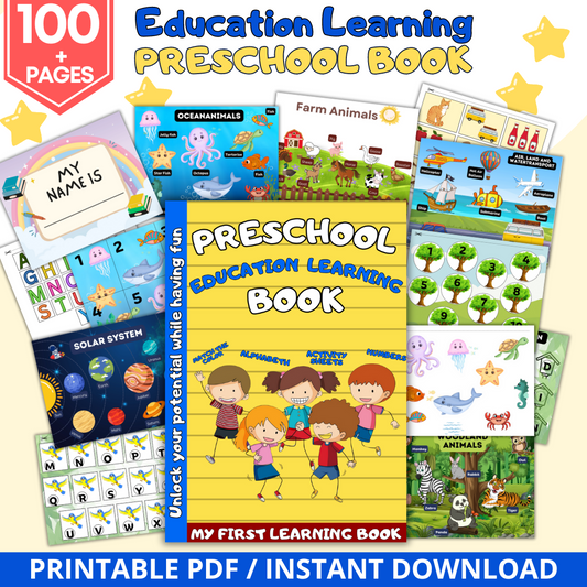 Preschool Education Learning Book | 100+ Pages