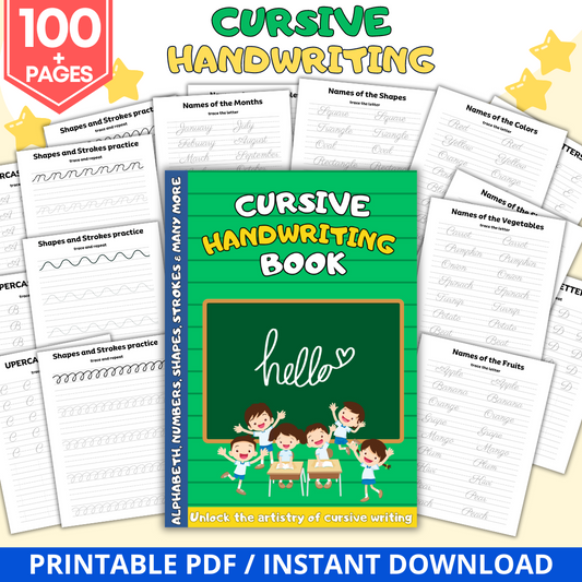 Cursive Handwriting Workbook ! Practice Worksheets Guide